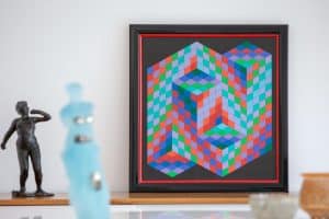 Victor Vasarely, Oslop 1988, acrylique sur toile - Luxvic